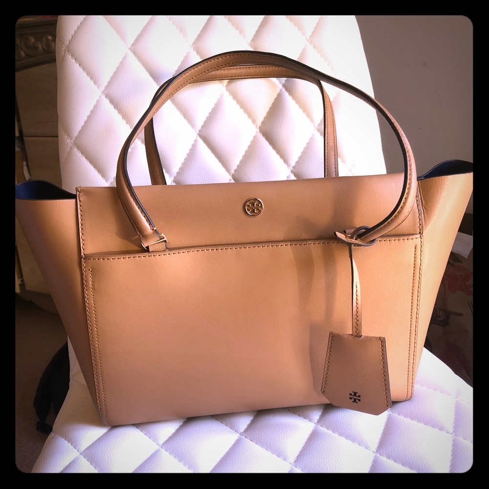 Tory Burch Leather Creme Handbag
